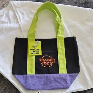 Trader Joe’s Mini Canvas Tote, Halloween colors, NWT